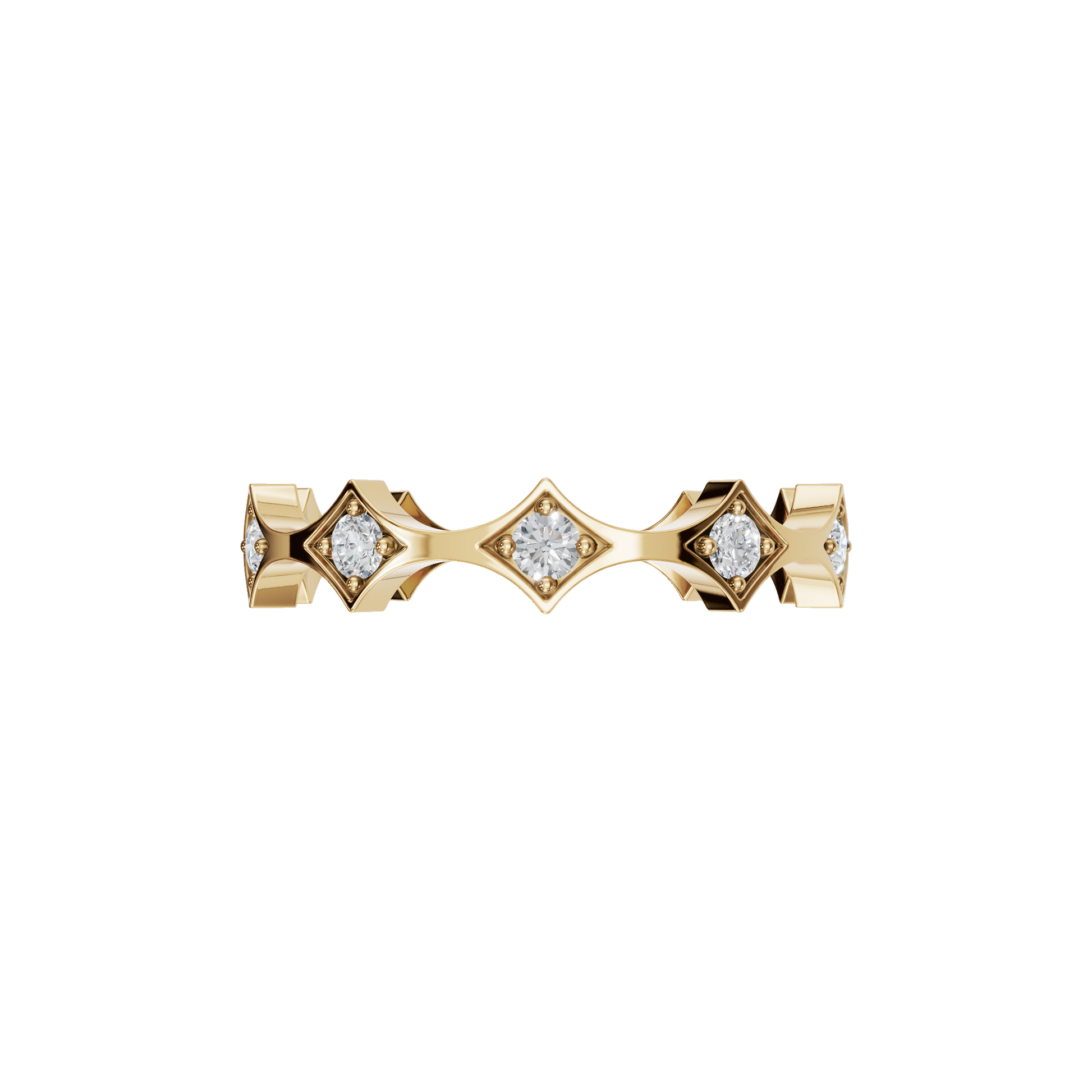ROUND FANCY WEDDING BAND - M&D Signature Jewels