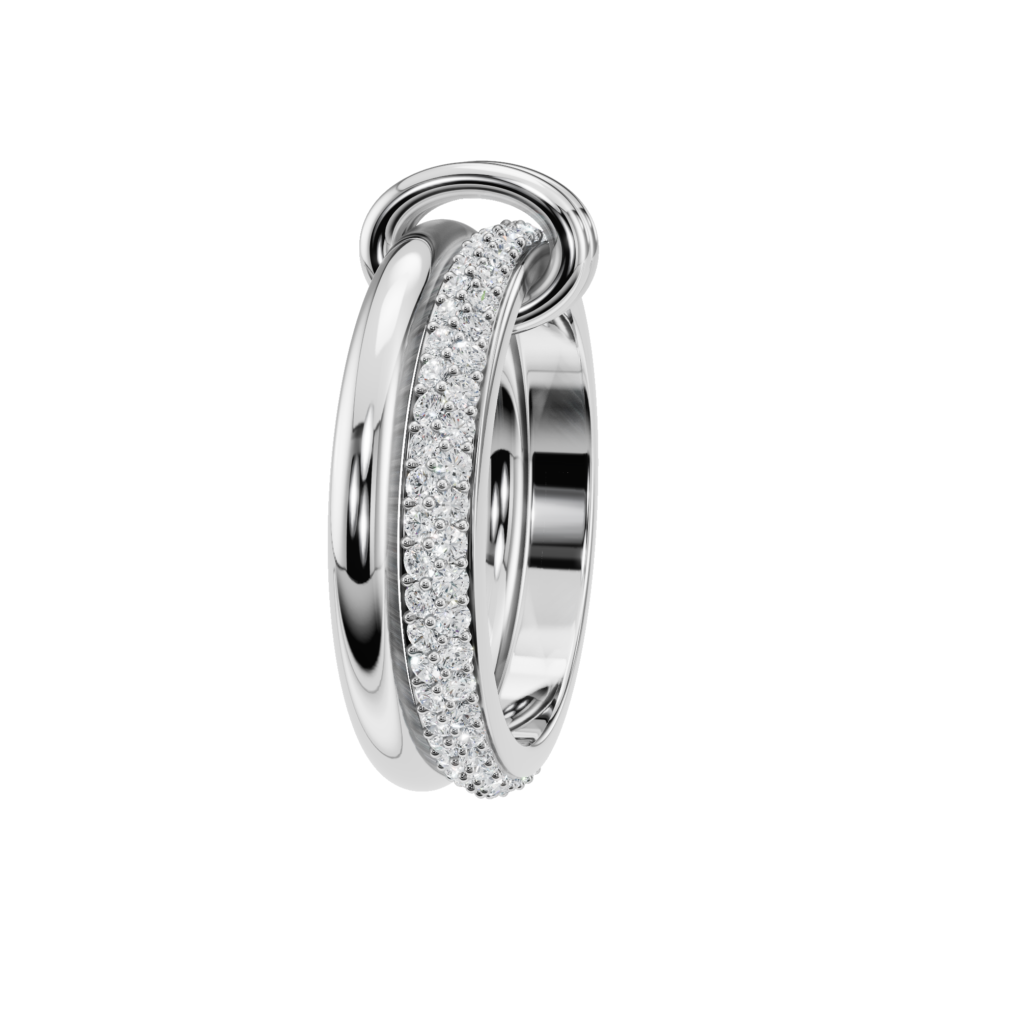 ROUND FANCY ETERNITY WEDDING BAND