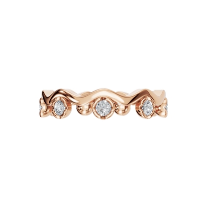 ROUND BEZEL ETERNITY WEDDING BAND - M&D Signature Jewels