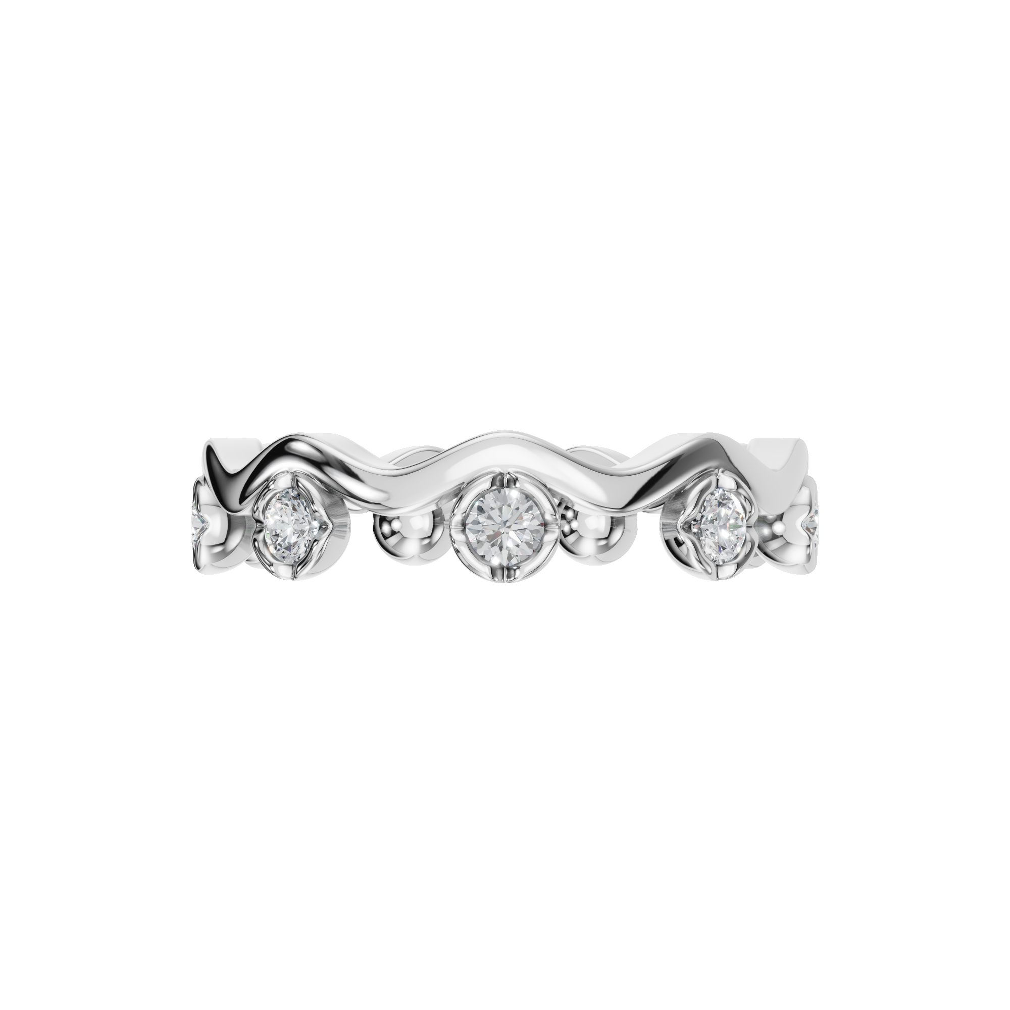 ROUND BEZEL ETERNITY WEDDING BAND
