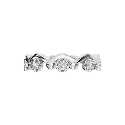 ROUND BEZEL ETERNITY WEDDING BAND - M&D Signature Jewels