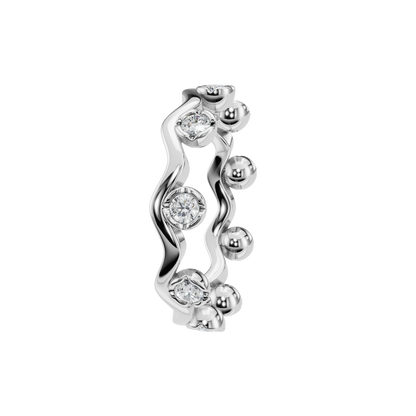 ROUND BEZEL ETERNITY WEDDING BAND - M&D Signature Jewels