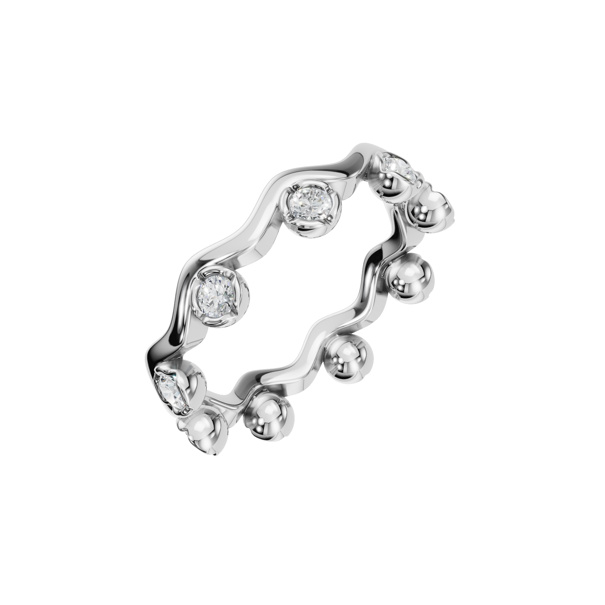 ROUND BEZEL ETERNITY WEDDING BAND