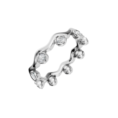 ROUND BEZEL ETERNITY WEDDING BAND - M&D Signature Jewels