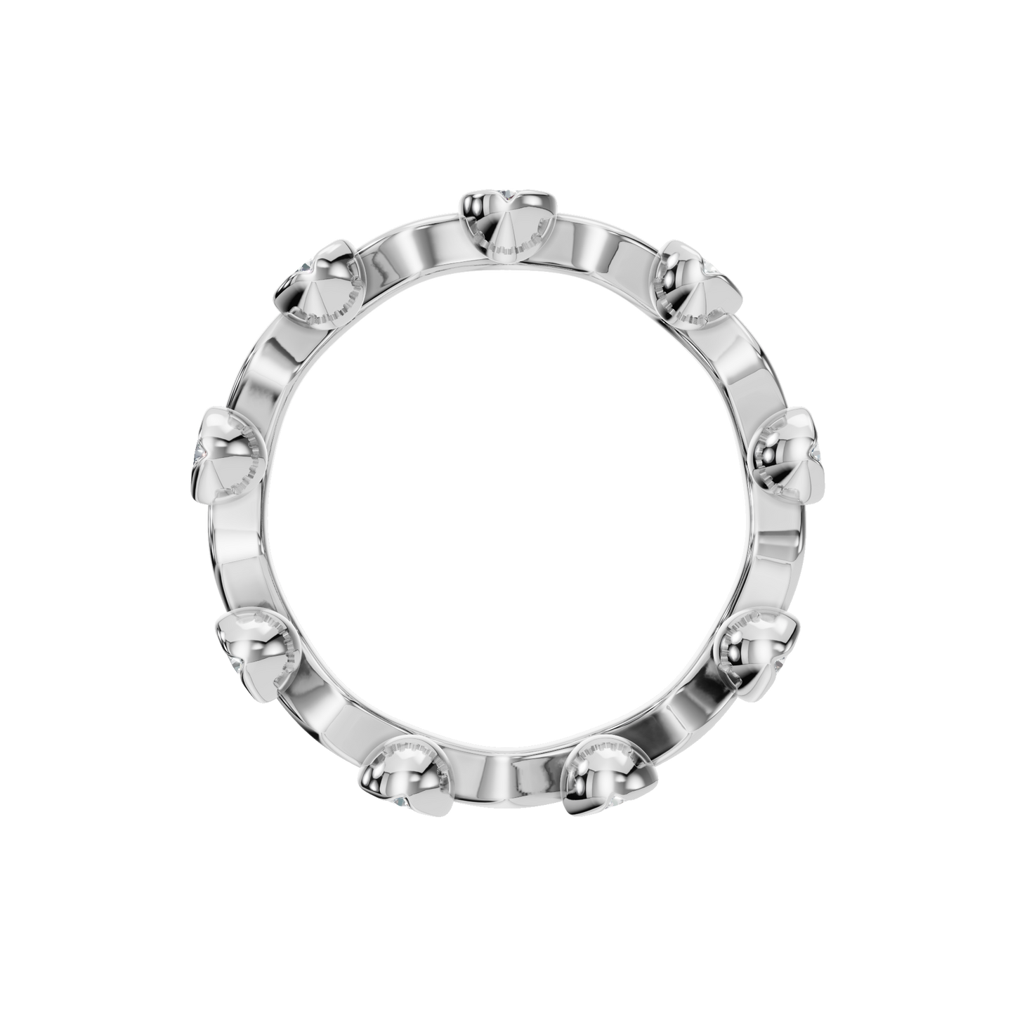 ROUND BEZEL ETERNITY WEDDING BAND - M&D Signature Jewels