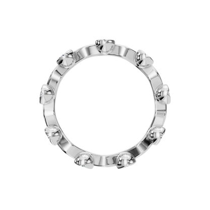 ROUND BEZEL ETERNITY WEDDING BAND - M&D Signature Jewels
