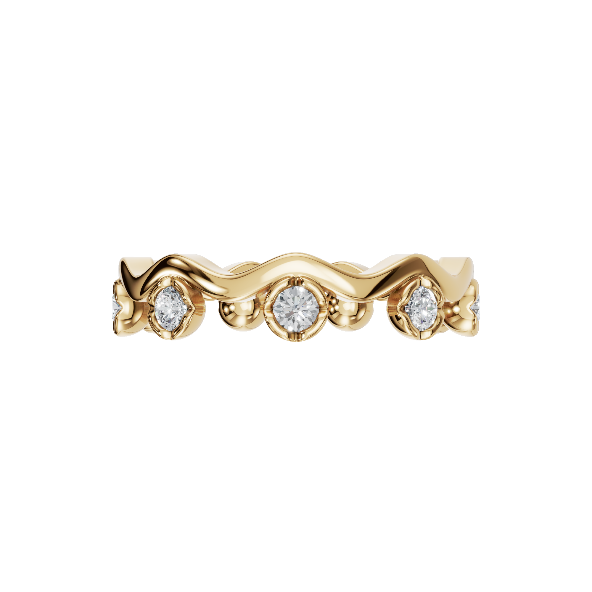 ROUND BEZEL ETERNITY WEDDING BAND