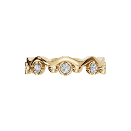 ROUND BEZEL ETERNITY WEDDING BAND - M&D Signature Jewels