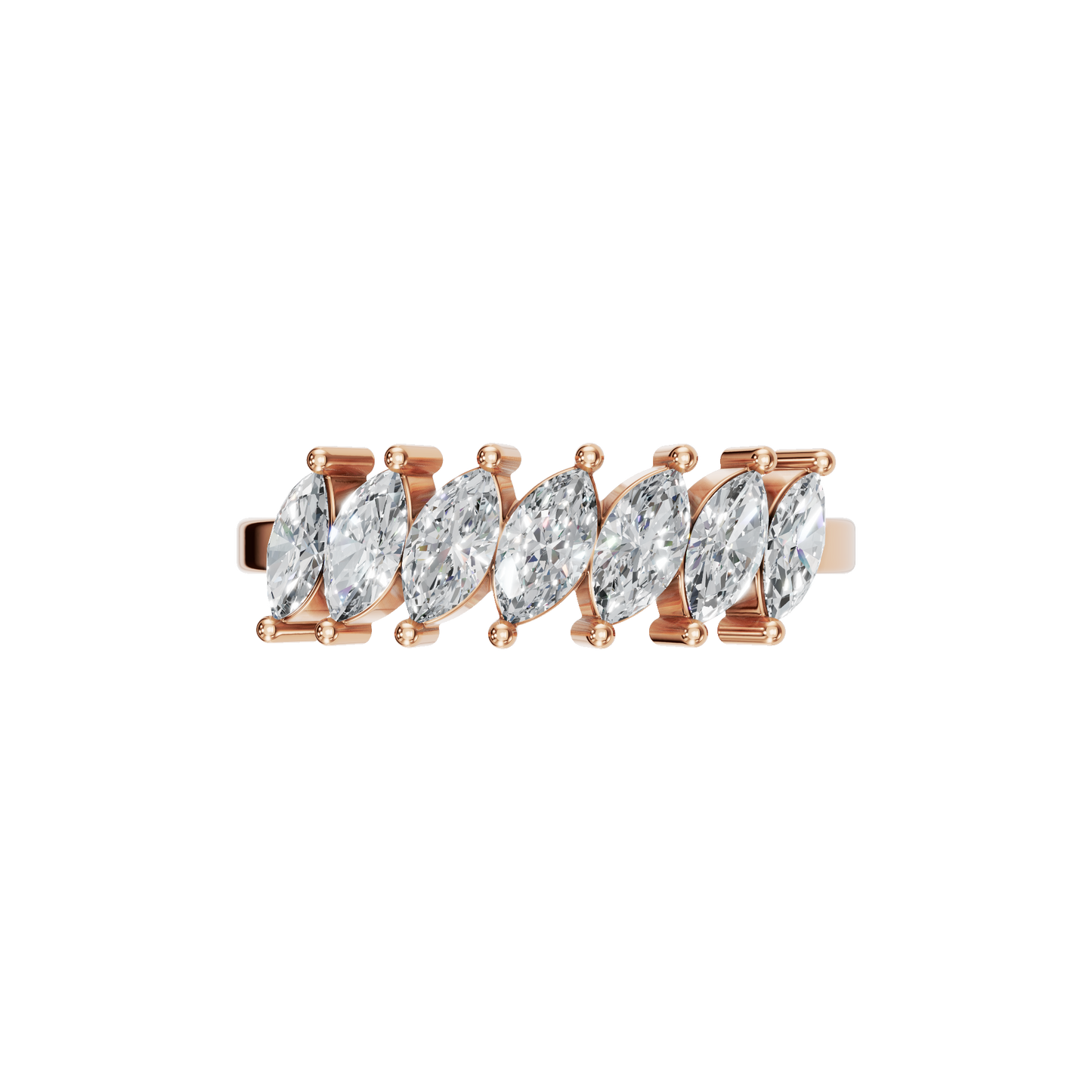 MARQUISE HALF ETERNITY WEDDING BAND - M&D Signature Jewels