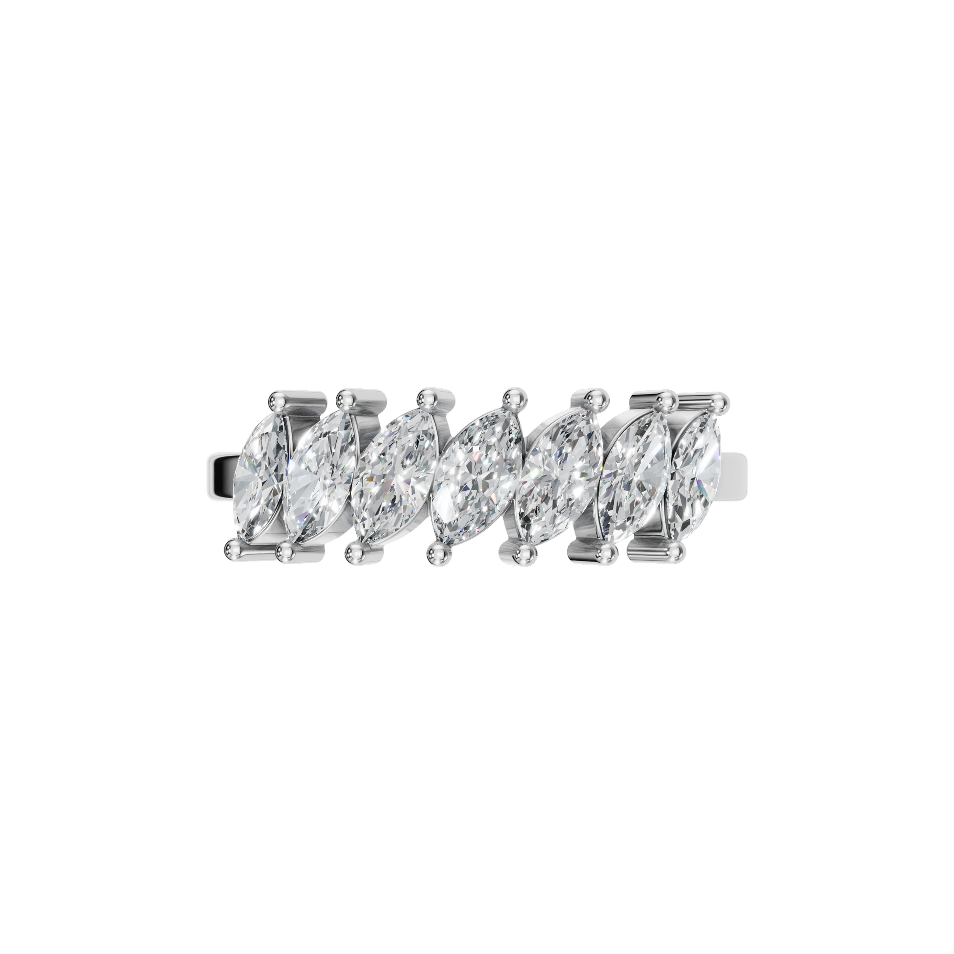 MARQUISE HALF ETERNITY WEDDING BAND - M&D Signature Jewels