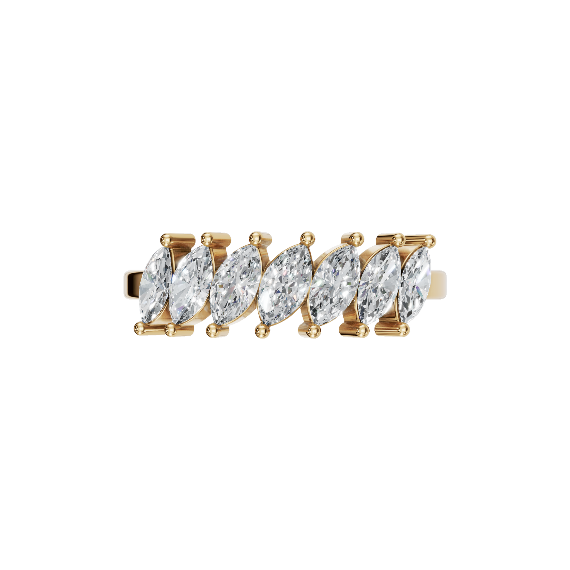 MARQUISE HALF ETERNITY WEDDING BAND - M&D Signature Jewels