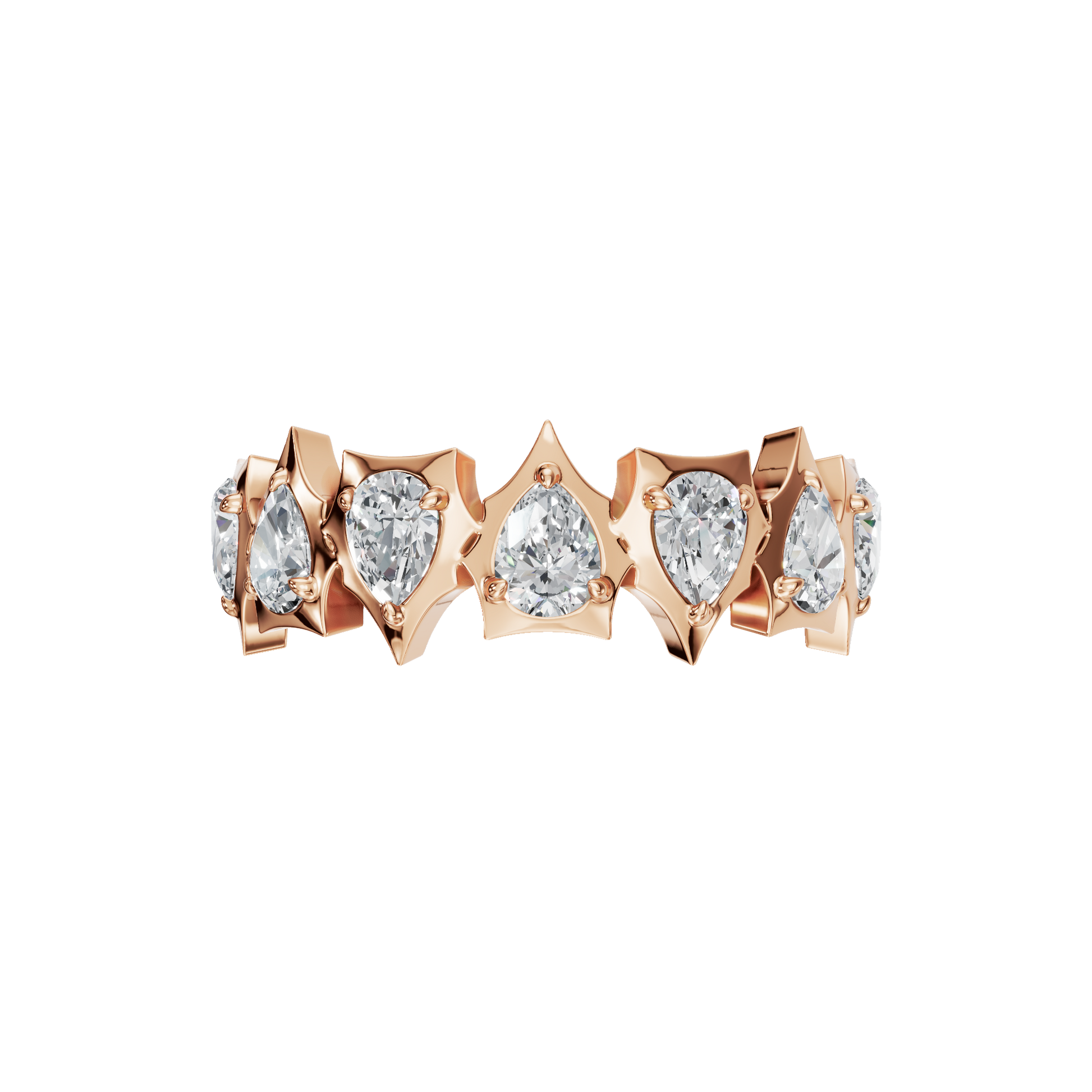 PEAR HALF ETERNITY WEDDING RING - M&D Signature Jewels