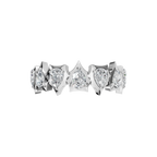 PEAR HALF ETERNITY WEDDING RING