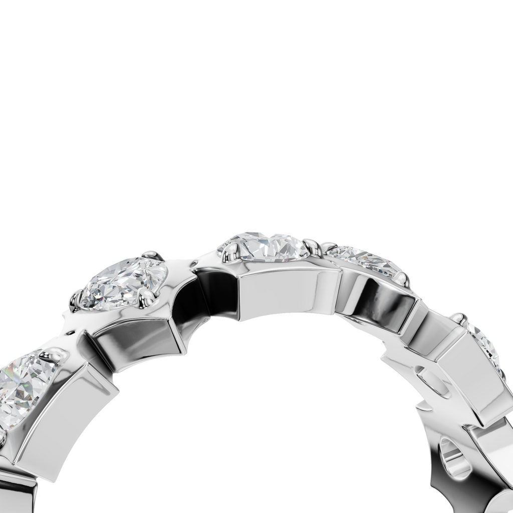 PEAR HALF ETERNITY WEDDING RING