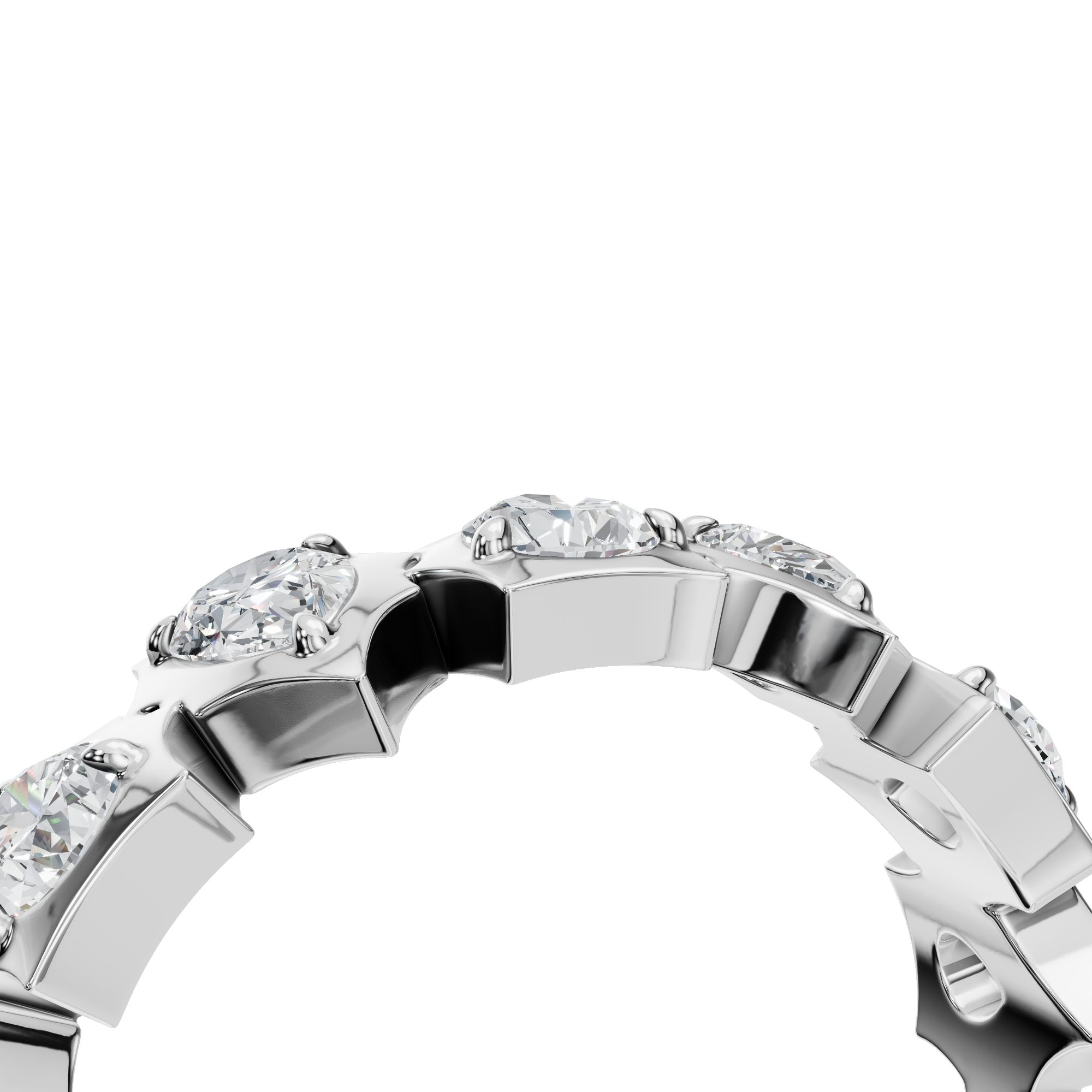 PEAR HALF ETERNITY WEDDING RING