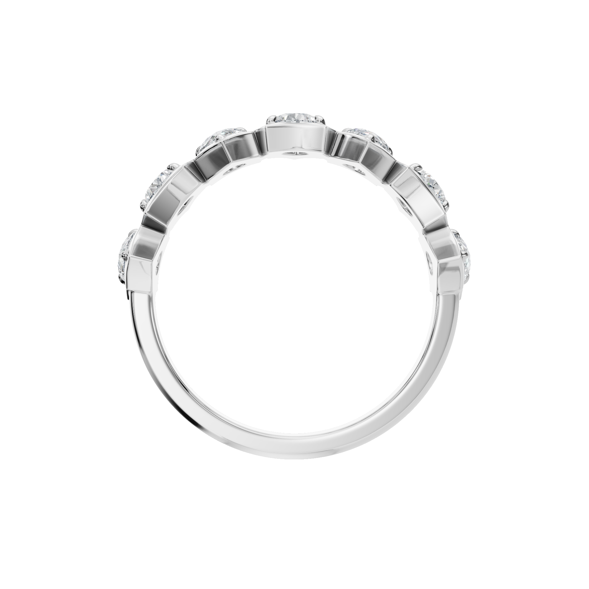 PEAR HALF ETERNITY WEDDING RING
