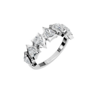 PEAR HALF ETERNITY WEDDING RING
