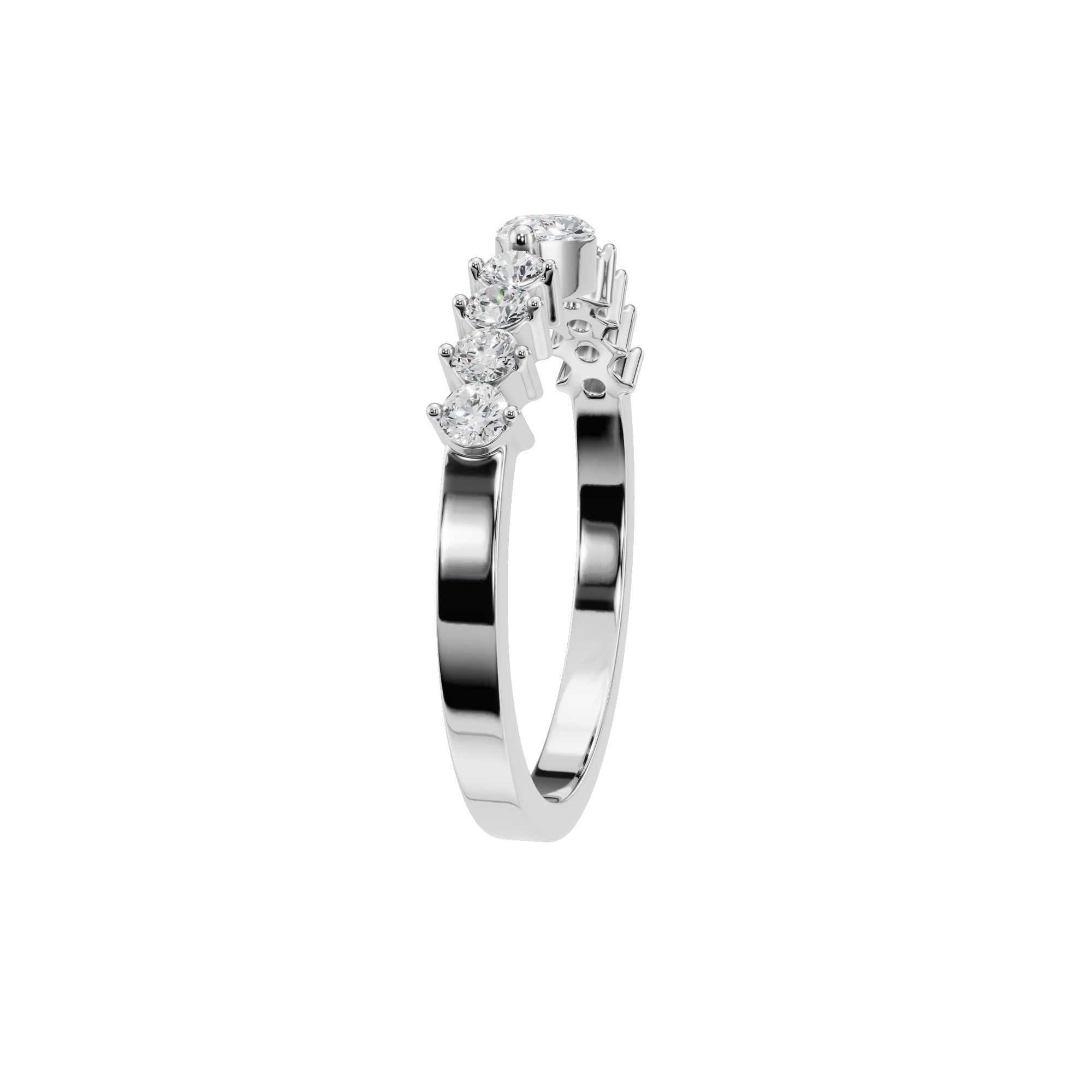 MARQUISE E-W PAVE WEDDING RING