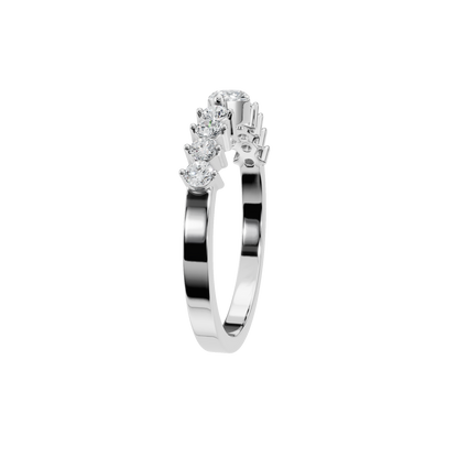 MARQUISE E-W PAVE WEDDING RING - M&D Signature Jewels