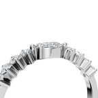 MARQUISE E-W PAVE WEDDING RING