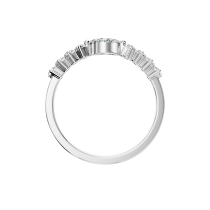MARQUISE E-W PAVE WEDDING RING - M&D Signature Jewels