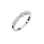 MARQUISE E-W PAVE WEDDING RING
