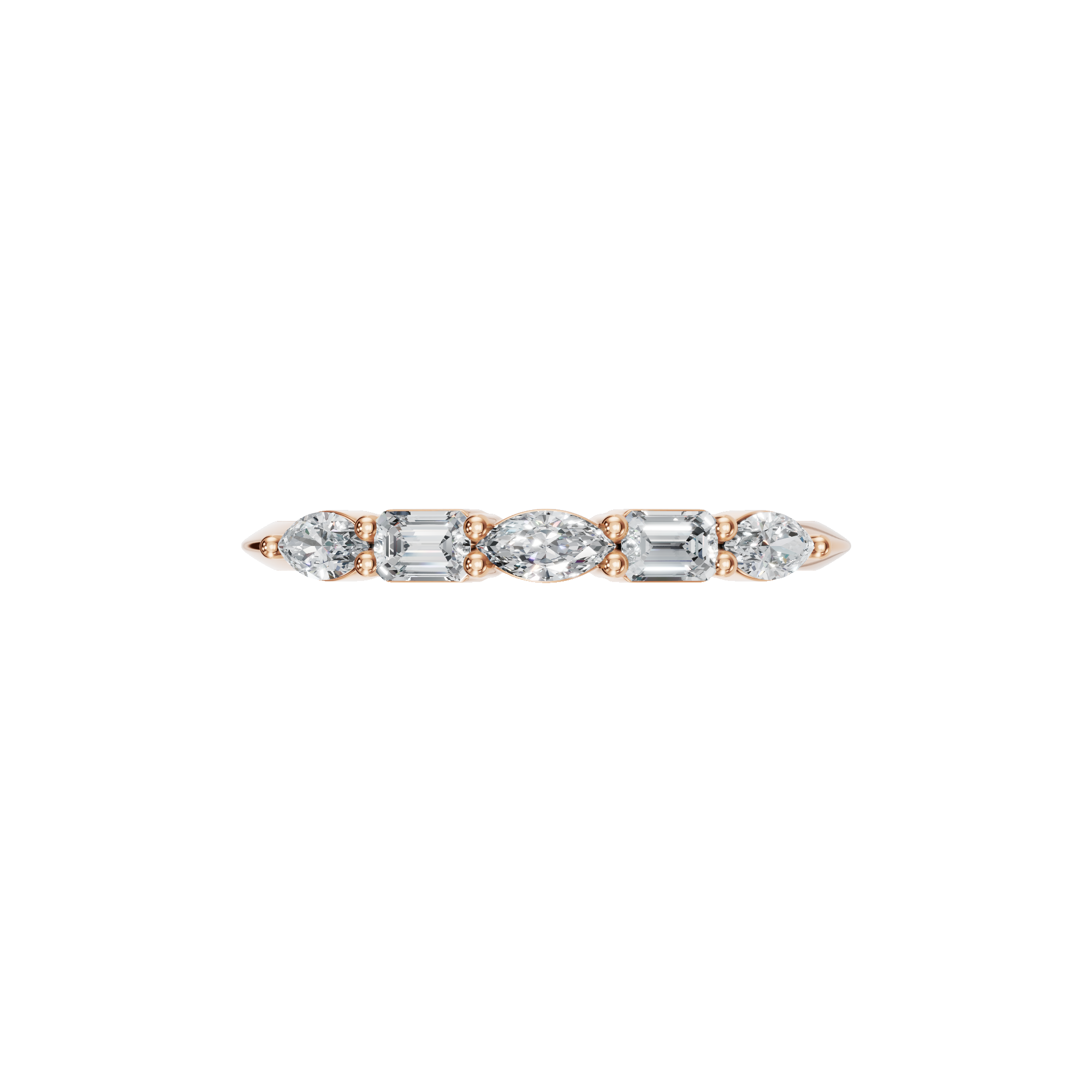 EMERALD MARQUISE WEDDING BAND
