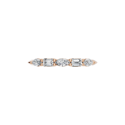 EMERALD MARQUISE WEDDING BAND - M&D Signature Jewels