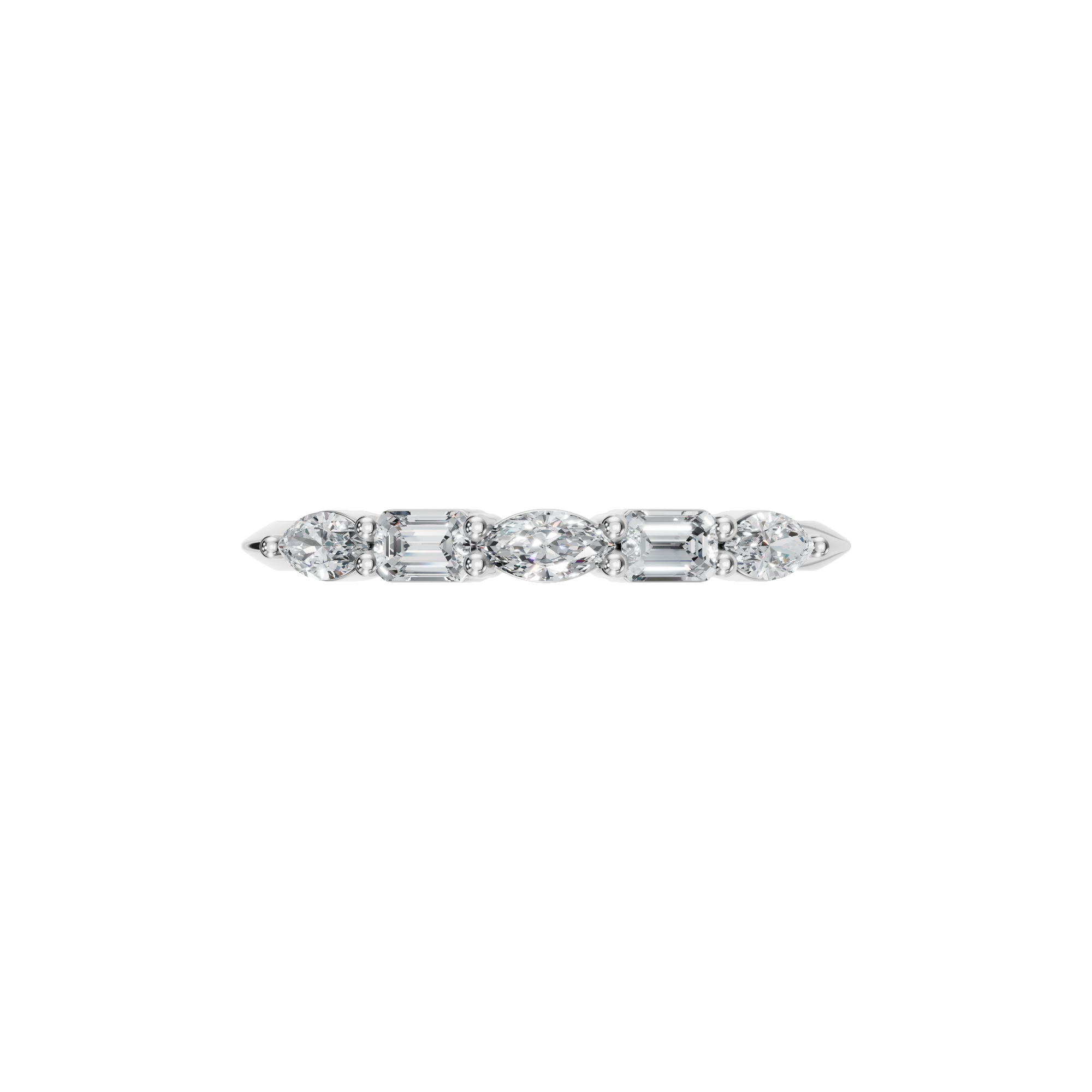 BAGUETTE MARQUISE WEDDING BAND