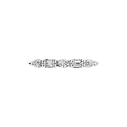 BAGUETTE MARQUISE WEDDING BAND - M&D Signature Jewels