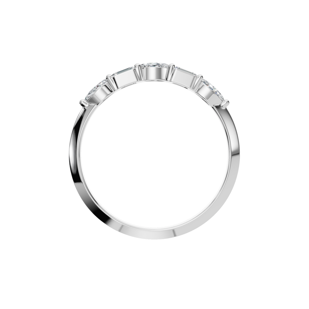 BAGUETTE MARQUISE WEDDING BAND
