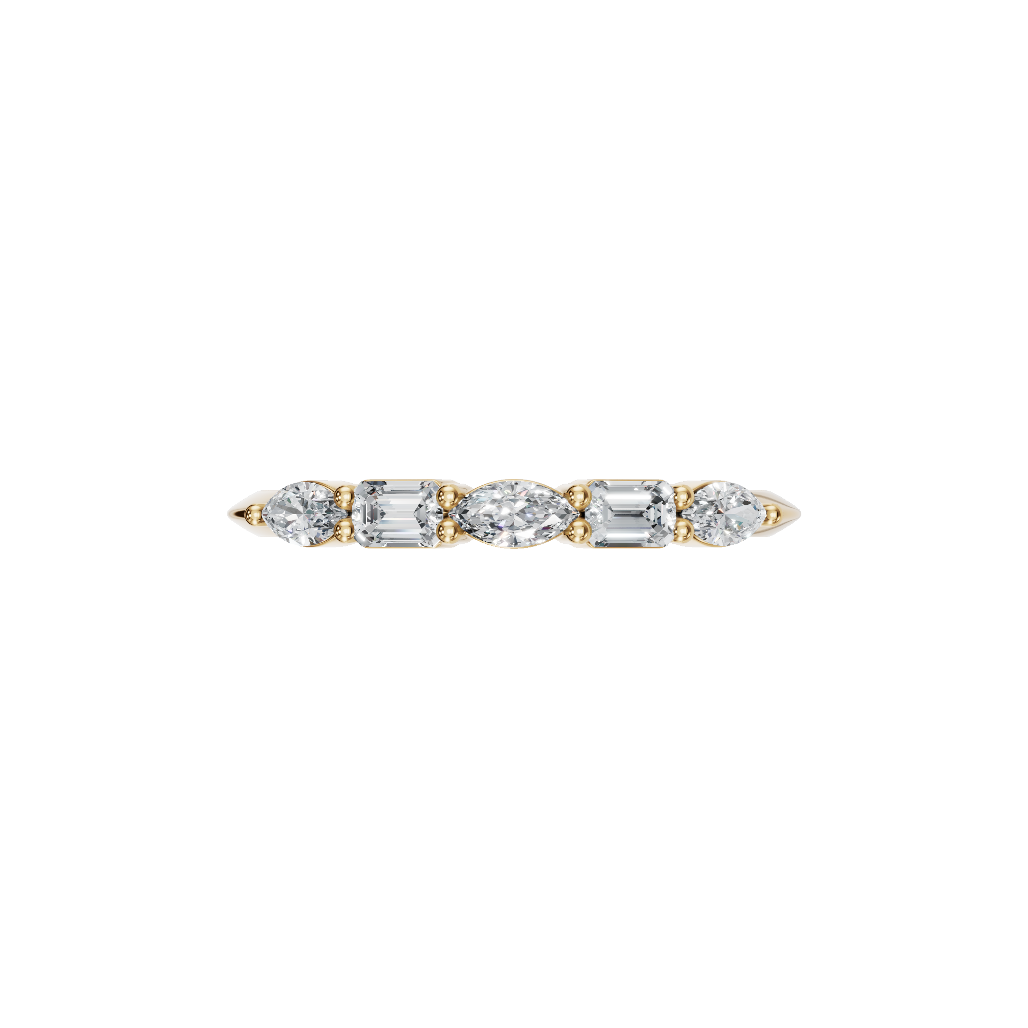 EMERALD MARQUISE WEDDING BAND