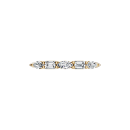 BAGUETTE MARQUISE WEDDING BAND - M&D Signature Jewels