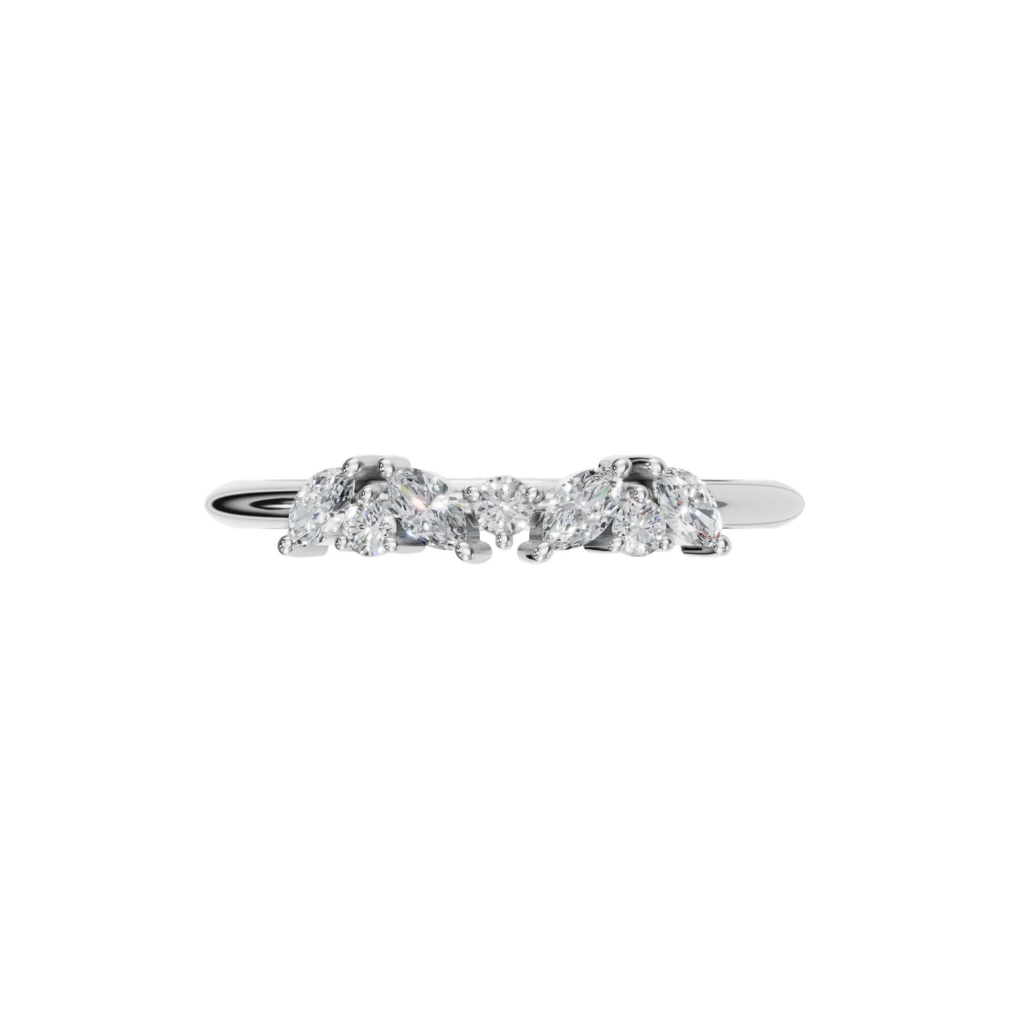 MARQUISE ROUND WEDDING BAND