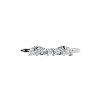 MARQUISE ROUND WEDDING BAND - M&D Signature Jewels