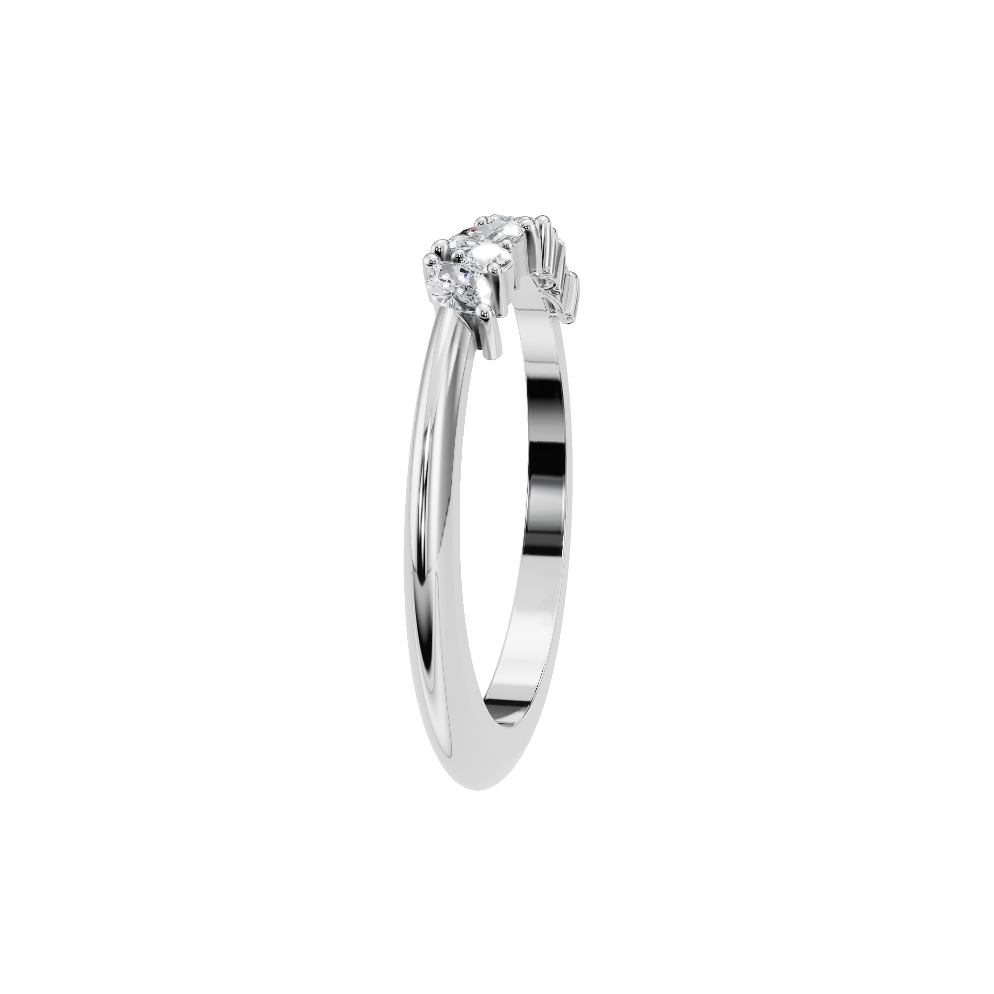 MARQUISE ROUND WEDDING BAND