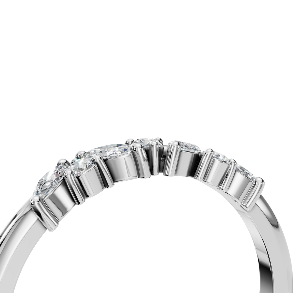 MARQUISE ROUND WEDDING BAND