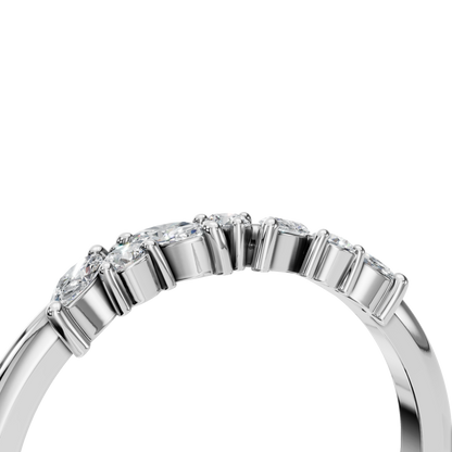 MARQUISE ROUND WEDDING BAND - M&D Signature Jewels