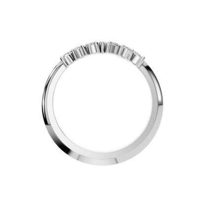 MARQUISE ROUND WEDDING BAND - M&D Signature Jewels