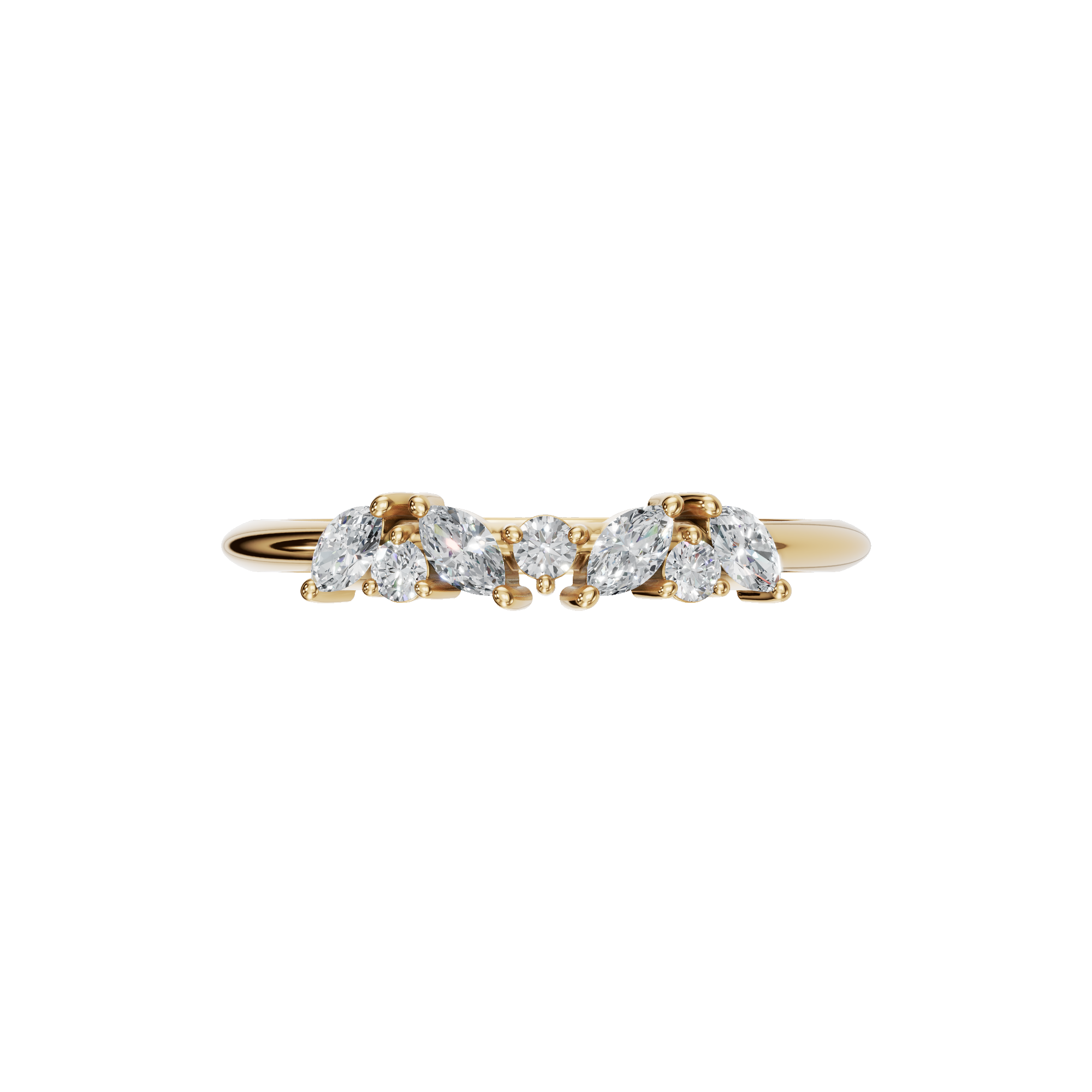MARQUISE ROUND WEDDING BAND