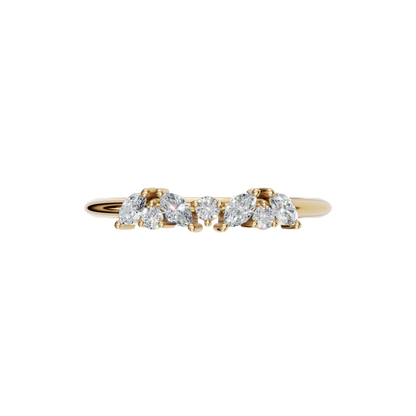 MARQUISE ROUND WEDDING BAND - M&D Signature Jewels