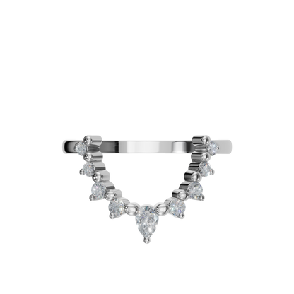 PEAR ROUND CURVE WEDDING BAND - M&D Signature Jewels