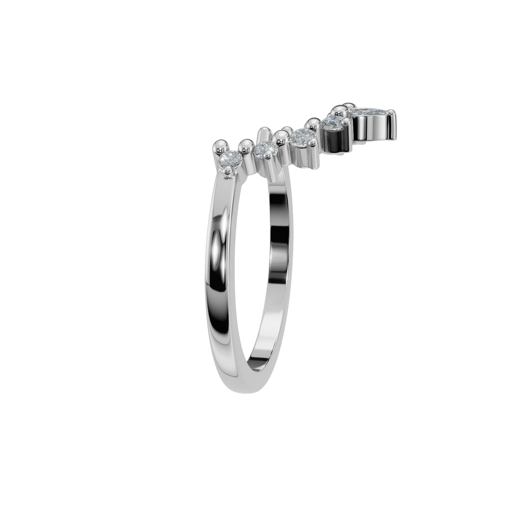 PEAR ROUND CURVE WEDDING BAND