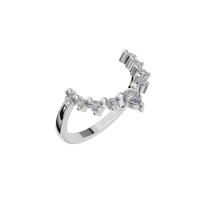 PEAR ROUND CURVE WEDDING BAND - M&D Signature Jewels