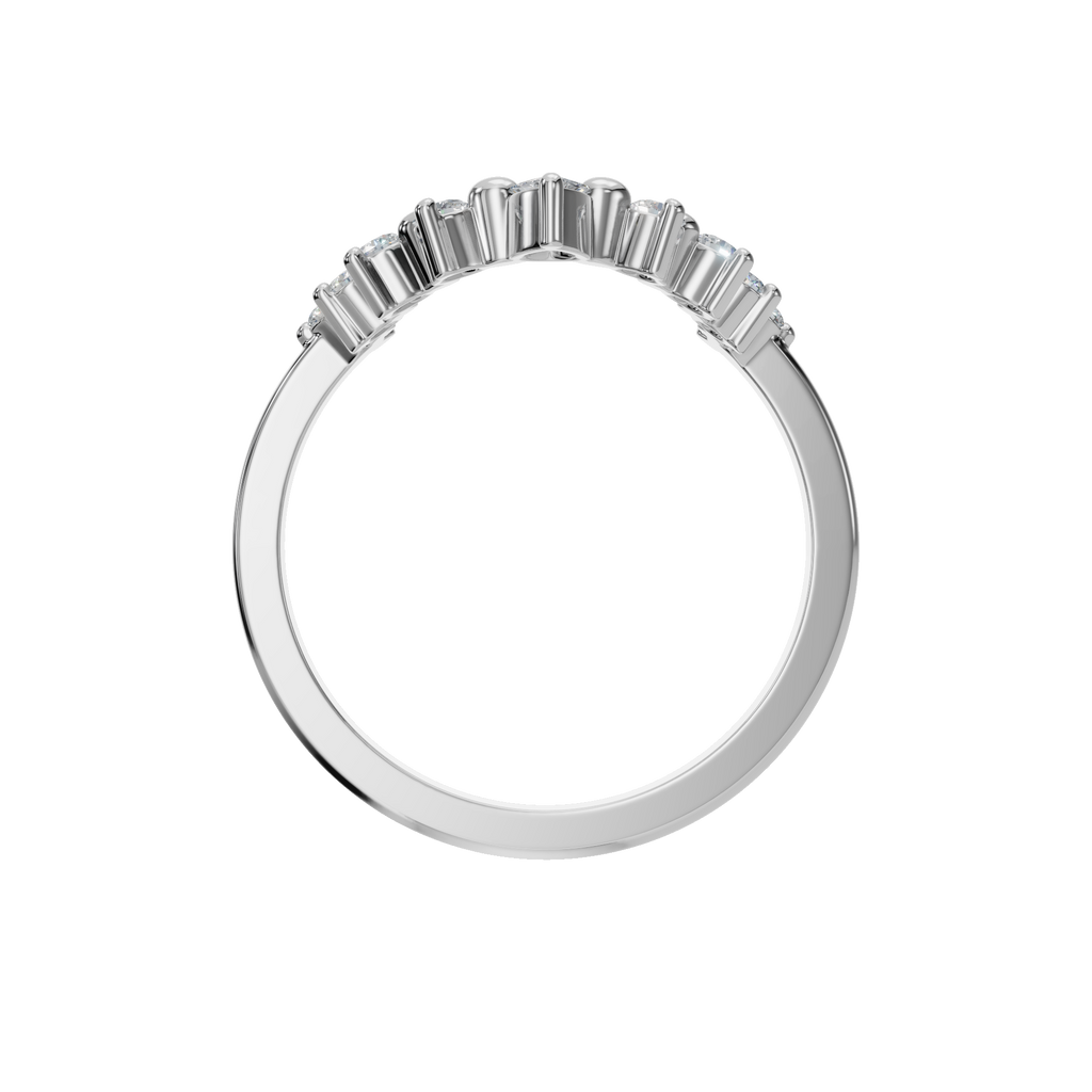 PEAR ROUND CURVE WEDDING BAND
