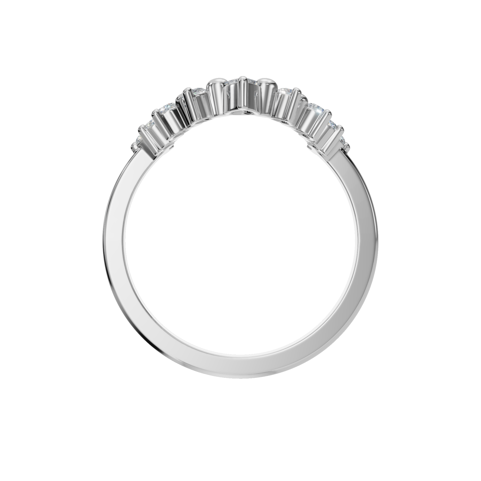 PEAR ROUND CURVE WEDDING BAND