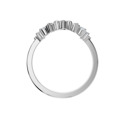 PEAR ROUND CURVE WEDDING BAND - M&D Signature Jewels