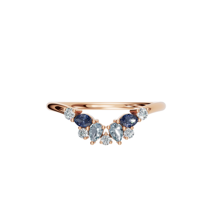 MULTI-SHAPE COLORED DIAMOND WEDDING BAND - M&D Signature Jewels