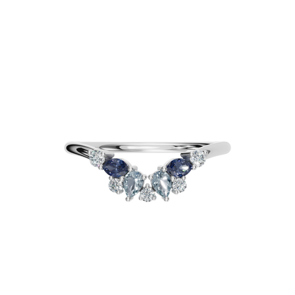 MULTI-SHAPE COLORED DIAMOND WEDDING BAND - M&D Signature Jewels