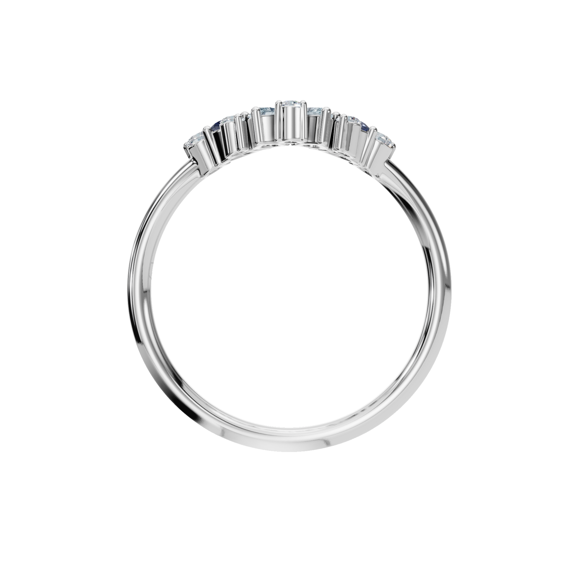 MULTI-SHAPE COLORED DIAMOND WEDDING BAND - M&D Signature Jewels